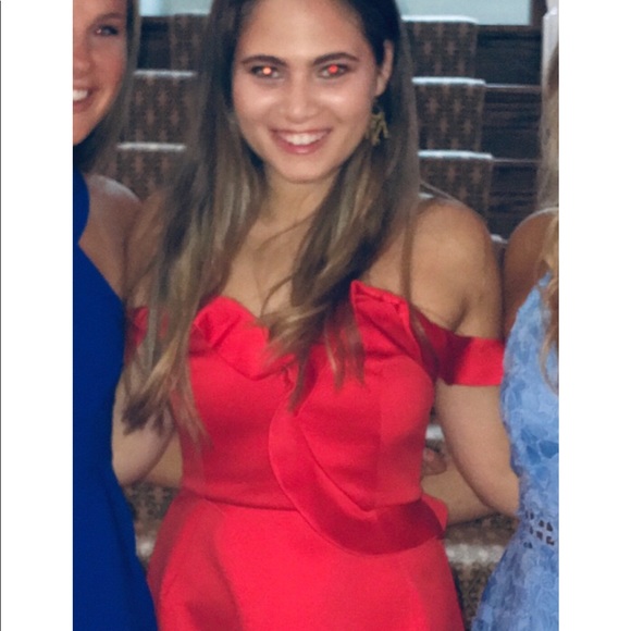 Adorable red Topshop dress.  Worn once! - Picture 1 of 3